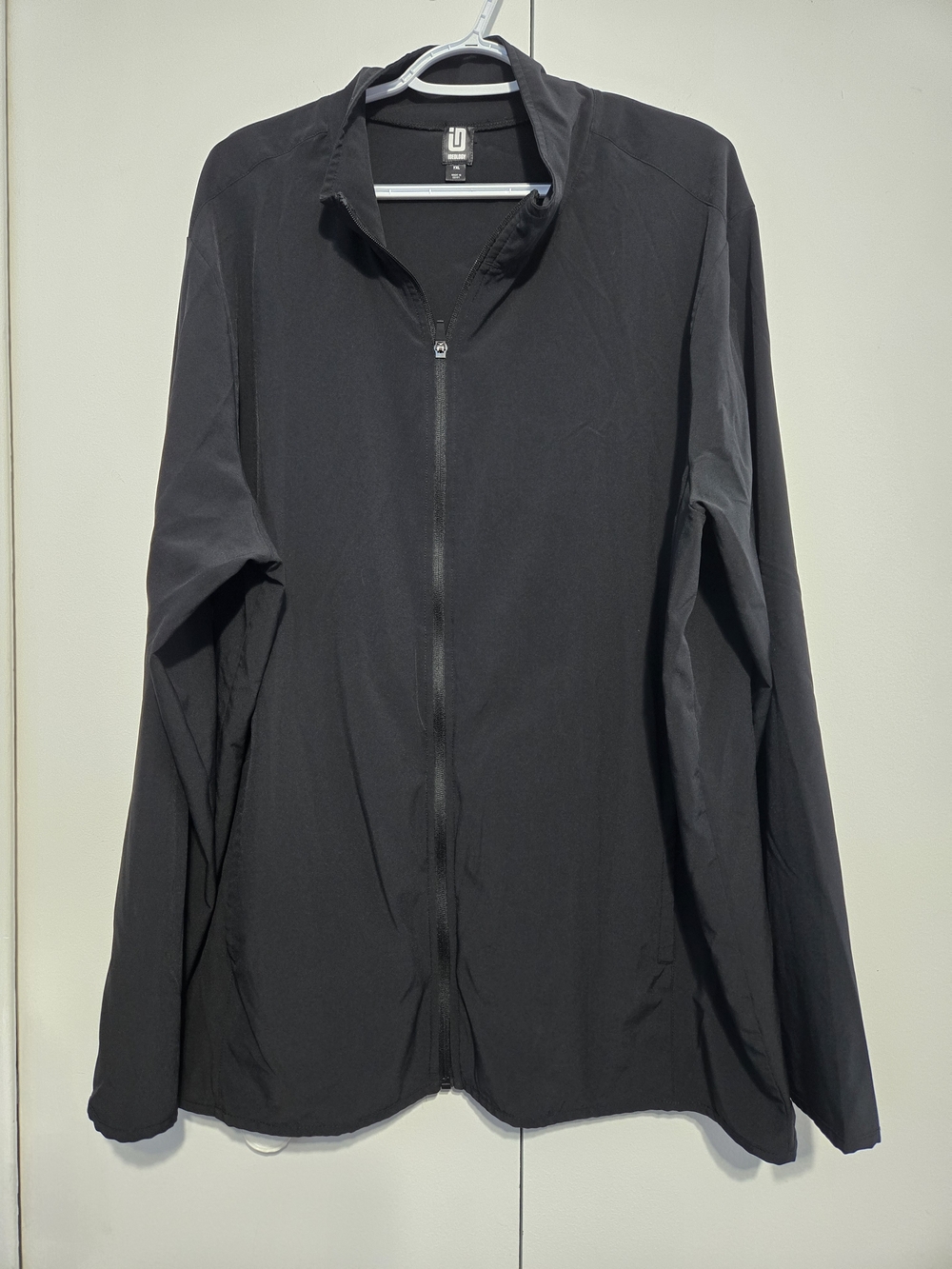 Ideology Mens Black Zip Up Jacket XXL Lightweight Athletic Track Jacket Stretch